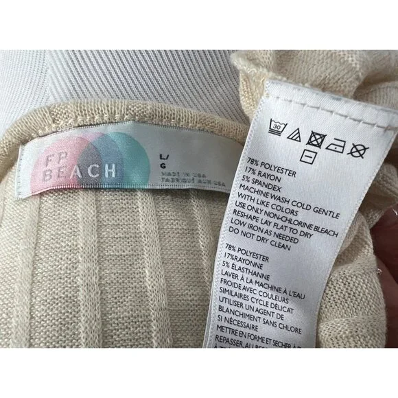 NWOT Free People Knit Co-Ord Top Maxi Skirt Set | Coastal Soft Girl Minimalist L - Picture 15 of 16